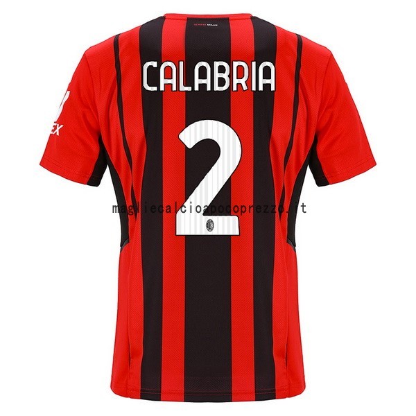 NO.2 Calabria Prima Maglia AC Milan 2021 2022 Rosso