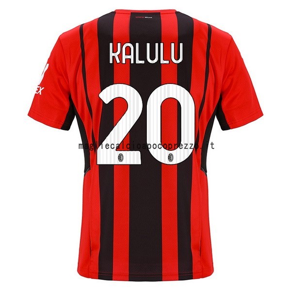 NO.20 Kalulu Prima Maglia AC Milan 2021 2022 Rosso