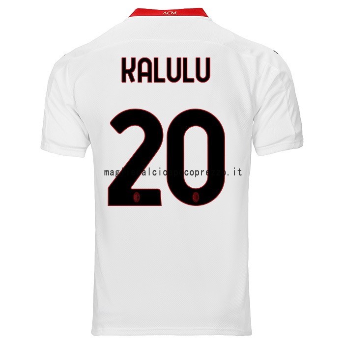 NO.20 Kalulu Seconda Maglia AC Milan 2020 2021 Bianco