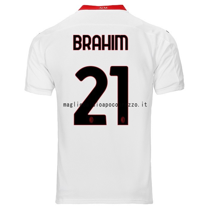 NO.21 Brahim Seconda Maglia AC Milan 2020 2021 Bianco