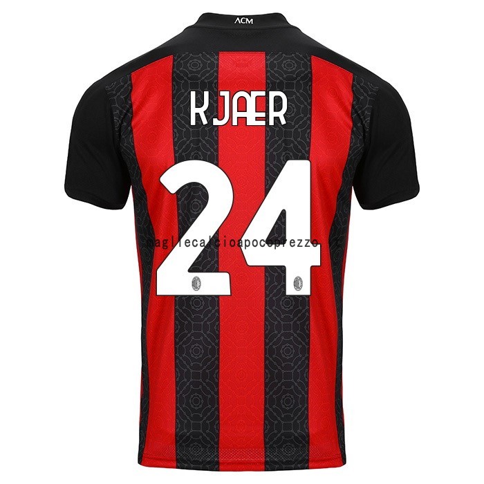 NO.24 Kjaer Prima Maglia AC Milan 2020 2021 Rosso