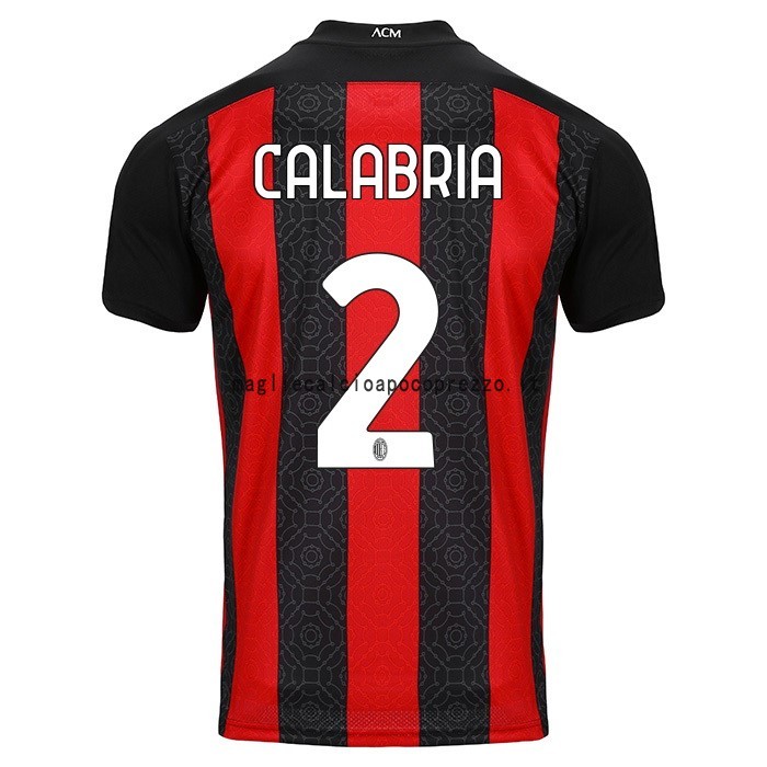 NO.2 Calabria Prima Maglia AC Milan 2020 2021 Rosso