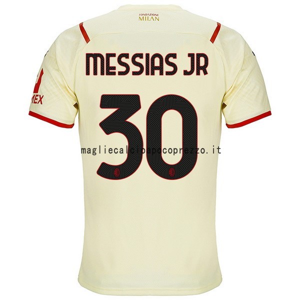 NO.30 Messias Seconda Maglia AC Milan 2021 2022 Giallo