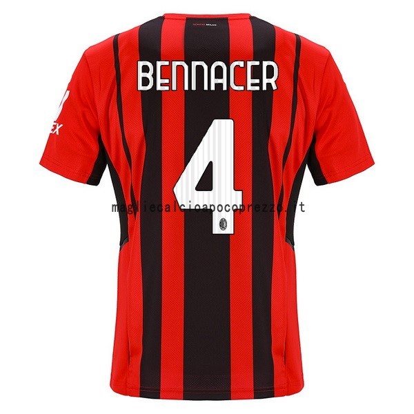 NO.4 Bennacer Prima Maglia AC Milan 2021 2022 Rosso