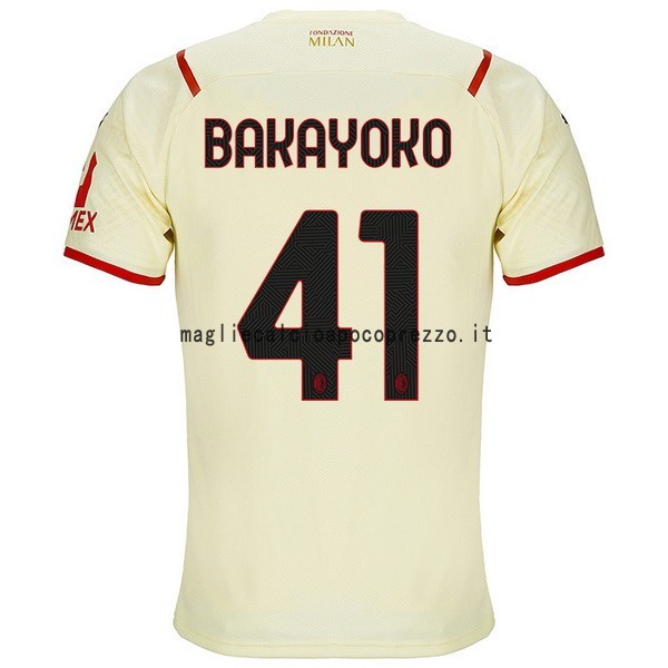 NO.41 Bakayoko Seconda Maglia AC Milan 2021 2022 Giallo