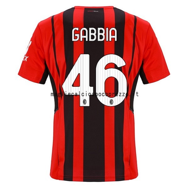 NO.46 Gabbia Prima Maglia AC Milan 2021 2022 Rosso