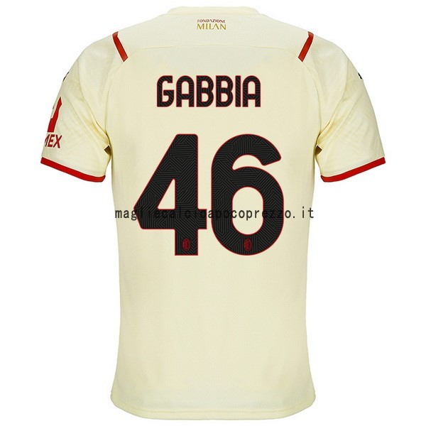 NO.46 Gabbia Seconda Maglia AC Milan 2021 2022 Giallo