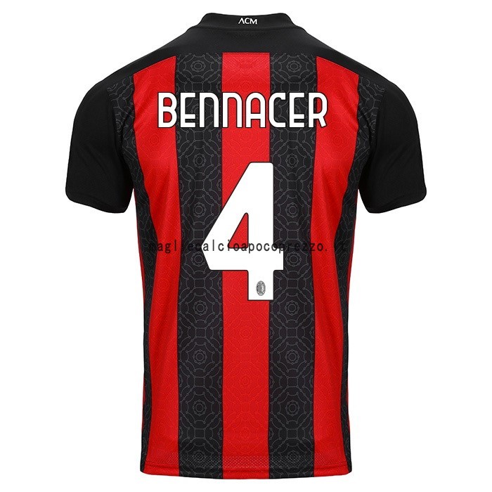 NO.4 Bennacer Prima Maglia AC Milan 2020 2021 Rosso