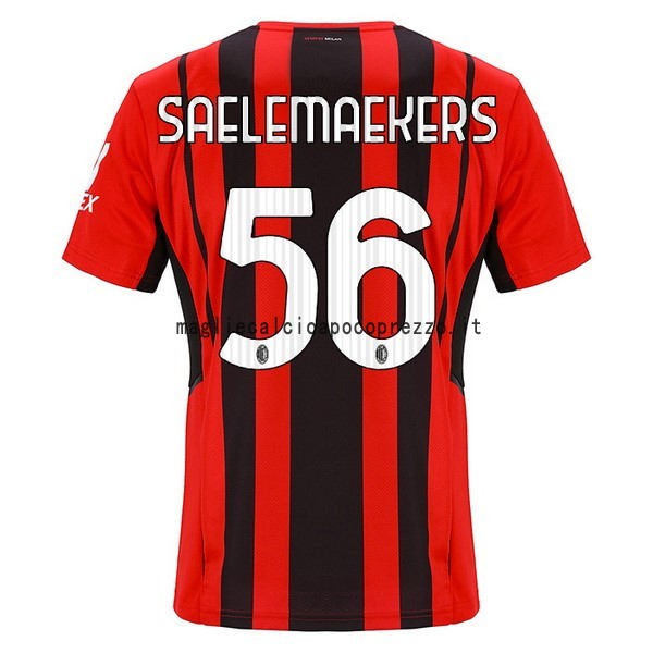 NO.56 Saelemaekers Prima Maglia AC Milan 2021 2022 Rosso