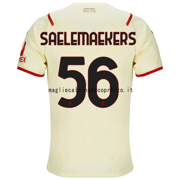 NO.56 Saelemaekers Seconda Maglia AC Milan 2021 2022 Giallo