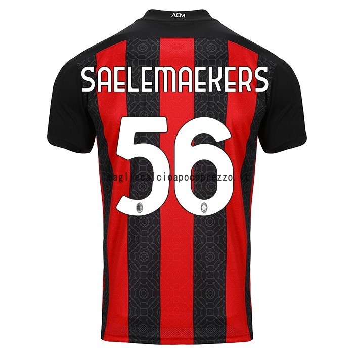 NO.56 Saelemaekers Prima Maglia AC Milan 2020 2021 Rosso