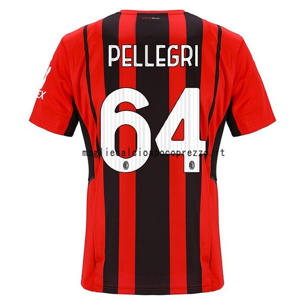 NO.64 Pellegri Prima Maglia AC Milan 2021 2022 Rosso