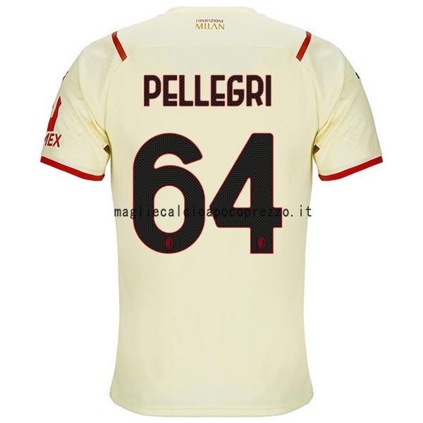 NO.64 Pellegri Seconda Maglia AC Milan 2021 2022 Giallo