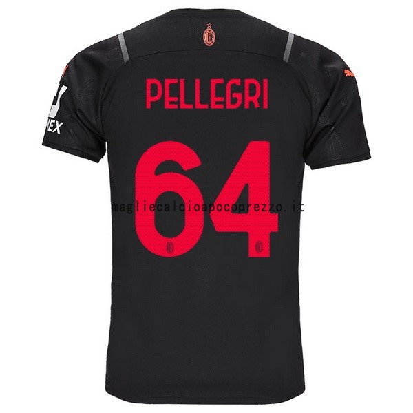 NO.64 Pellegri Terza Maglia AC Milan 2021 2022 Nero