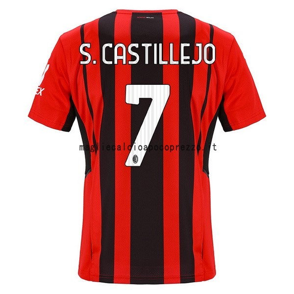 NO.7 S.Castillejo Prima Maglia AC Milan 2021 2022 Rosso