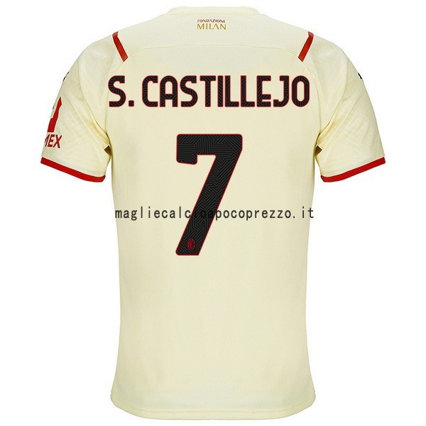 NO.7 S.Castillejo Seconda Maglia AC Milan 2021 2022 Giallo