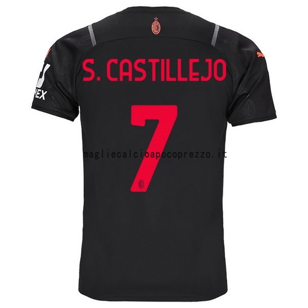 NO.7 S.Castillejo Terza Maglia AC Milan 2021 2022 Nero
