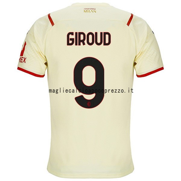 NO.9 Giroud Seconda Maglia AC Milan 2021 2022 Giallo