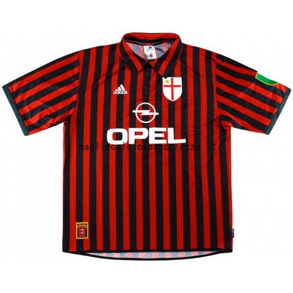 Prima Maglia AC Milan Rétro 1999 2000 Rosso