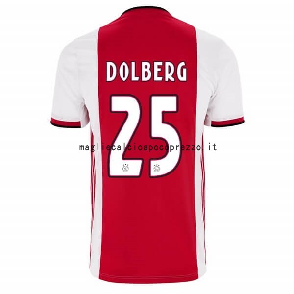 NO.25 Dolberg Prima Maglia Ajax 2019 2020 Rosso