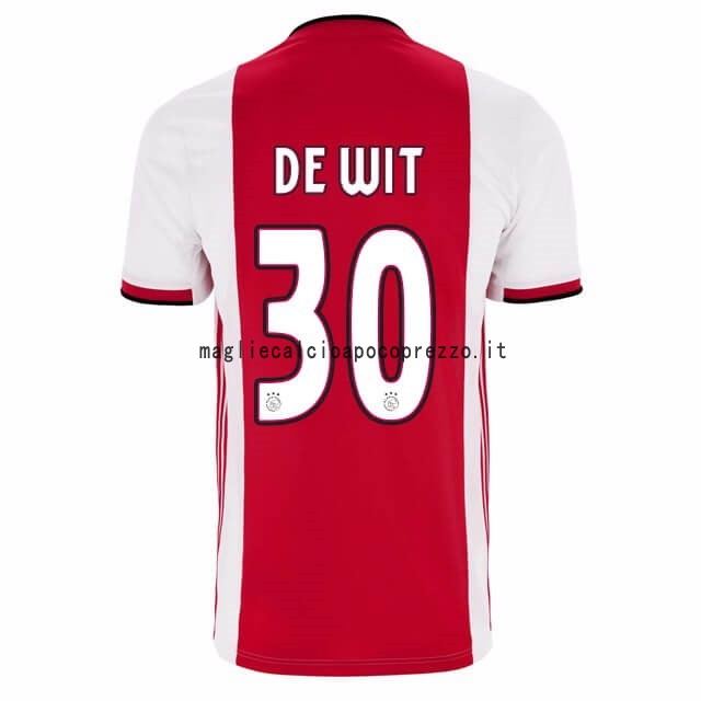NO.30 De Wit Prima Maglia Ajax 2019 2020 Rosso