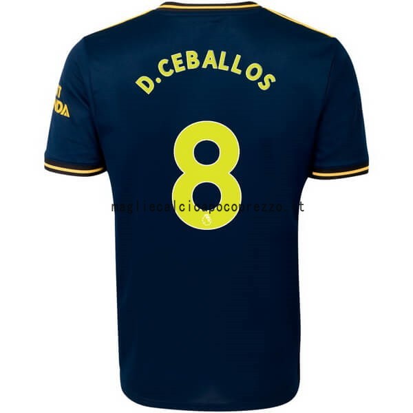 NO.8 D.Ceballos Terza Maglia Arsenal 2019 2020 Blu
