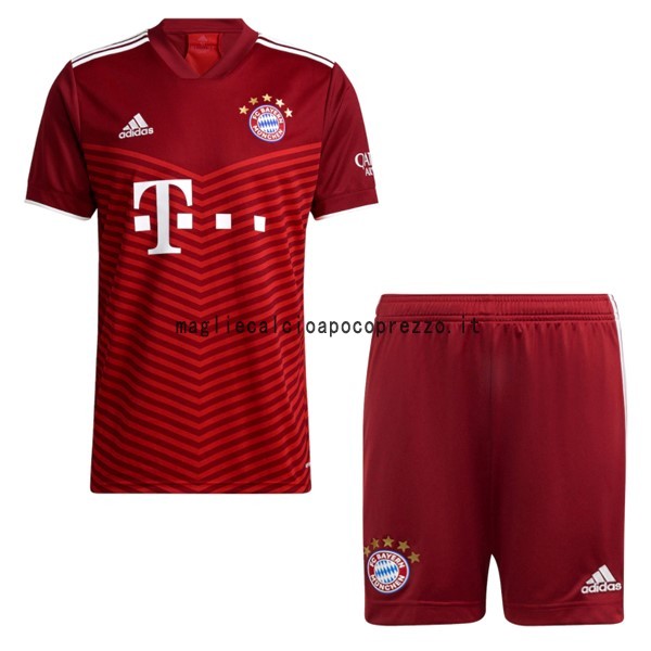 Prima Set Completo Bambino Bayern München 2021 2022 Rosso