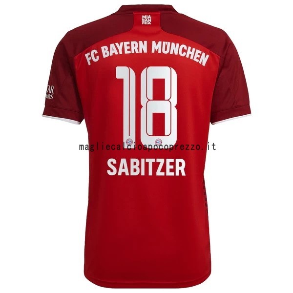 NO.18 Sabitzer Prima Maglia Bayern München 2021 2022 Rosso