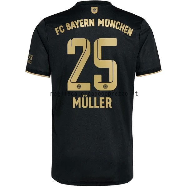 NO.25 Muller Seconda Maglia Bayern München 2021 2022 Nero