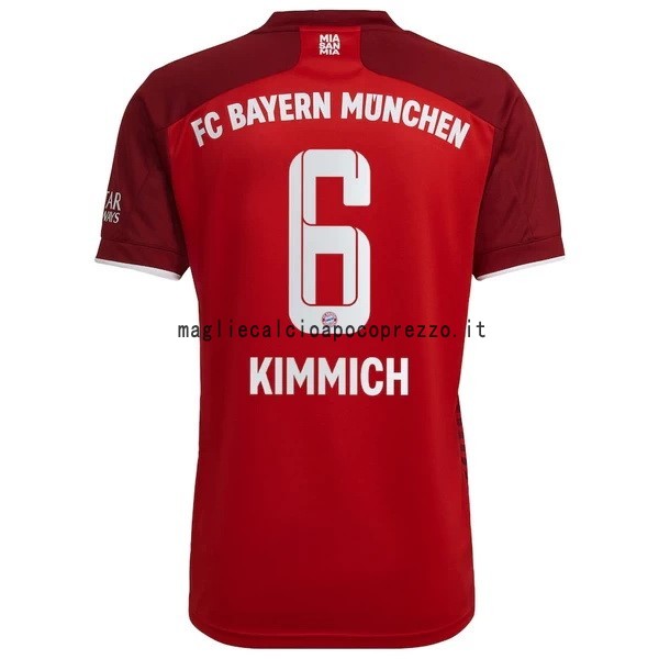 NO.6 Kimmich Prima Maglia Bayern München 2021 2022 Rosso