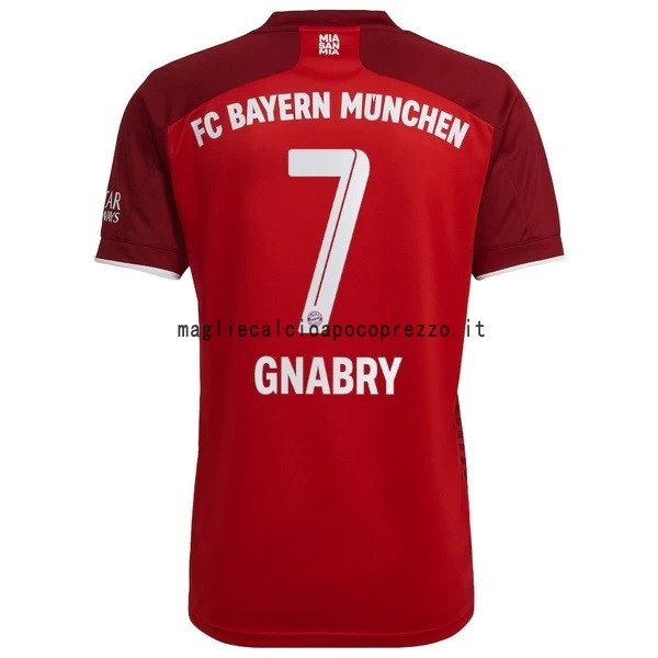 NO.7 Gnabry Prima Maglia Bayern München 2021 2022 Rosso