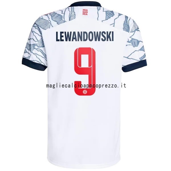 NO.9 Lewandowski Terza Maglia Bayern München 2021 2022 Bianco