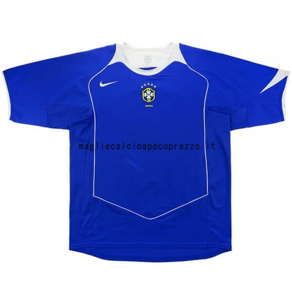 Seconda Maglia Brasile Stile rétro 2004 Blu