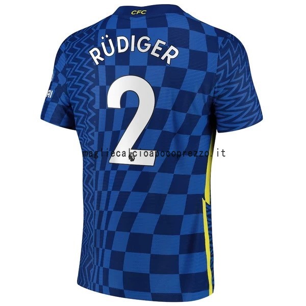 NO.2 Rudiger Prima Maglia Chelsea 2021 2022 Blu