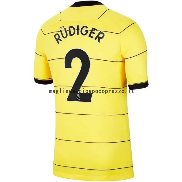 NO.2 Rudiger Seconda Maglia Chelsea 2021 2022 Giallo