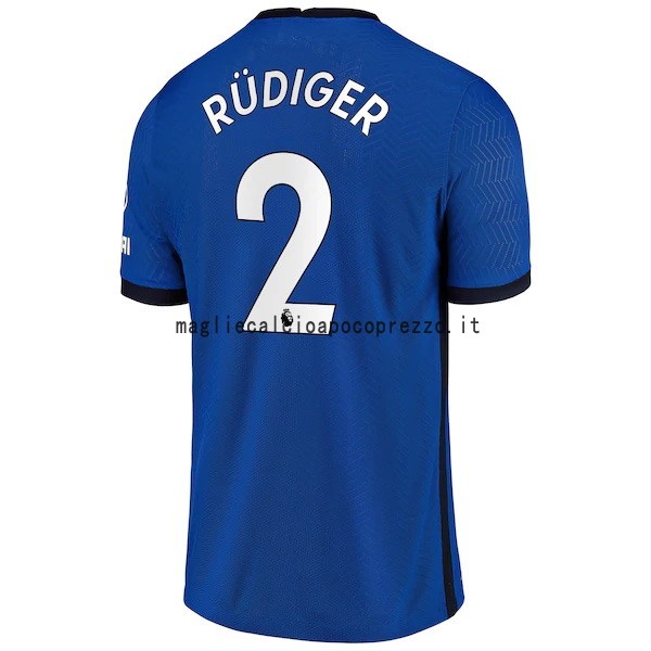NO.2 Rudiger Prima Maglia Chelsea 2020 2021 Blu