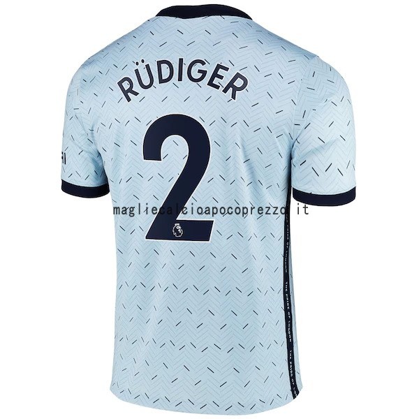NO.2 Rudiger Seconda Maglia Chelsea 2020 2021 Blu