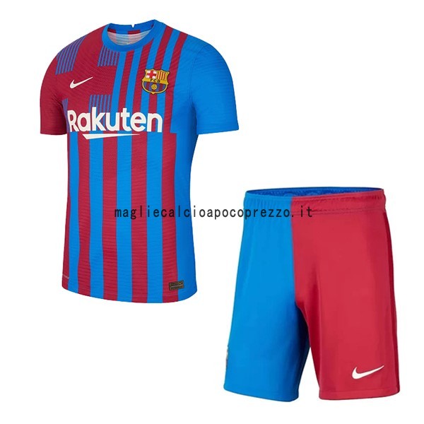 Prima Set Completo Bambino Barcellona 2021 2022 Blu Rosso