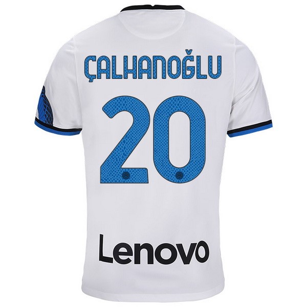 NO.20 Çalhanoğlu Seconda Maglia Inter Milán 2021 2022 Bianco