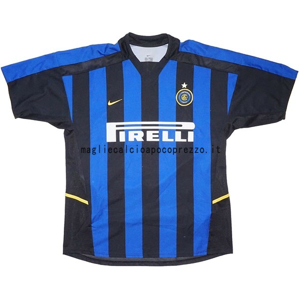 Prima Maglia Inter Milán Rétro 2002 2003 Blu