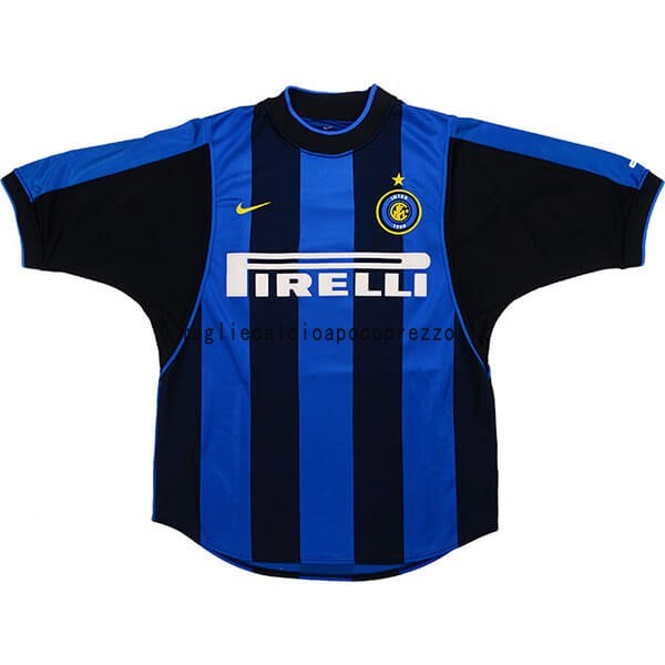 Prima Maglia Inter Milán Stile rétro 2000 2001 Blu