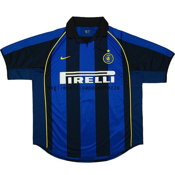 Prima Maglia Inter Milán Stile rétro 2001 2002 Blu