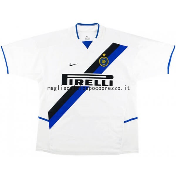 Seconda Maglia Inter Milán Stile rétro 2002 2003 Bianco