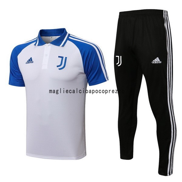 Set Completo Polo Juventus 2021 2022 Bianco Blu Nero