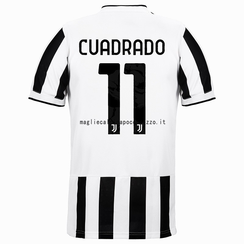 NO.11 Cuadrado Prima Maglia Juventus 2021 2022 Bianco Nero