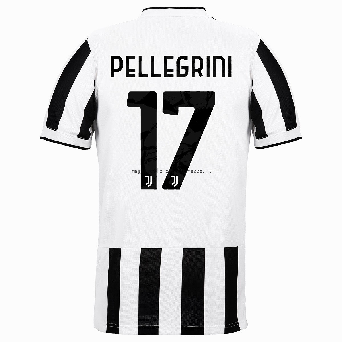 NO.17 Pellegrini Prima Maglia Juventus 2021 2022 Bianco Nero