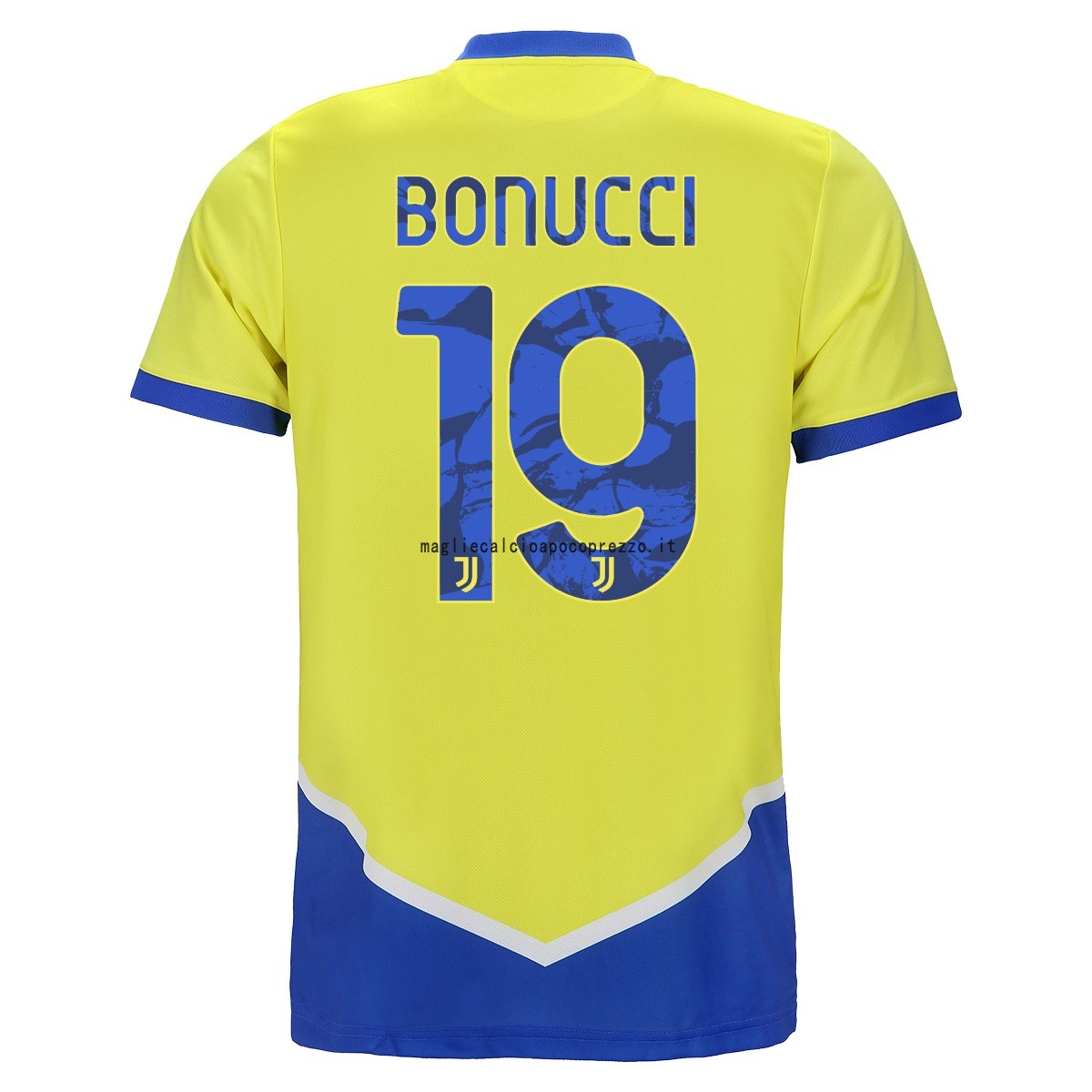 NO.19 Bonucci Terza Maglia Juventus 2021 2022 Giallo