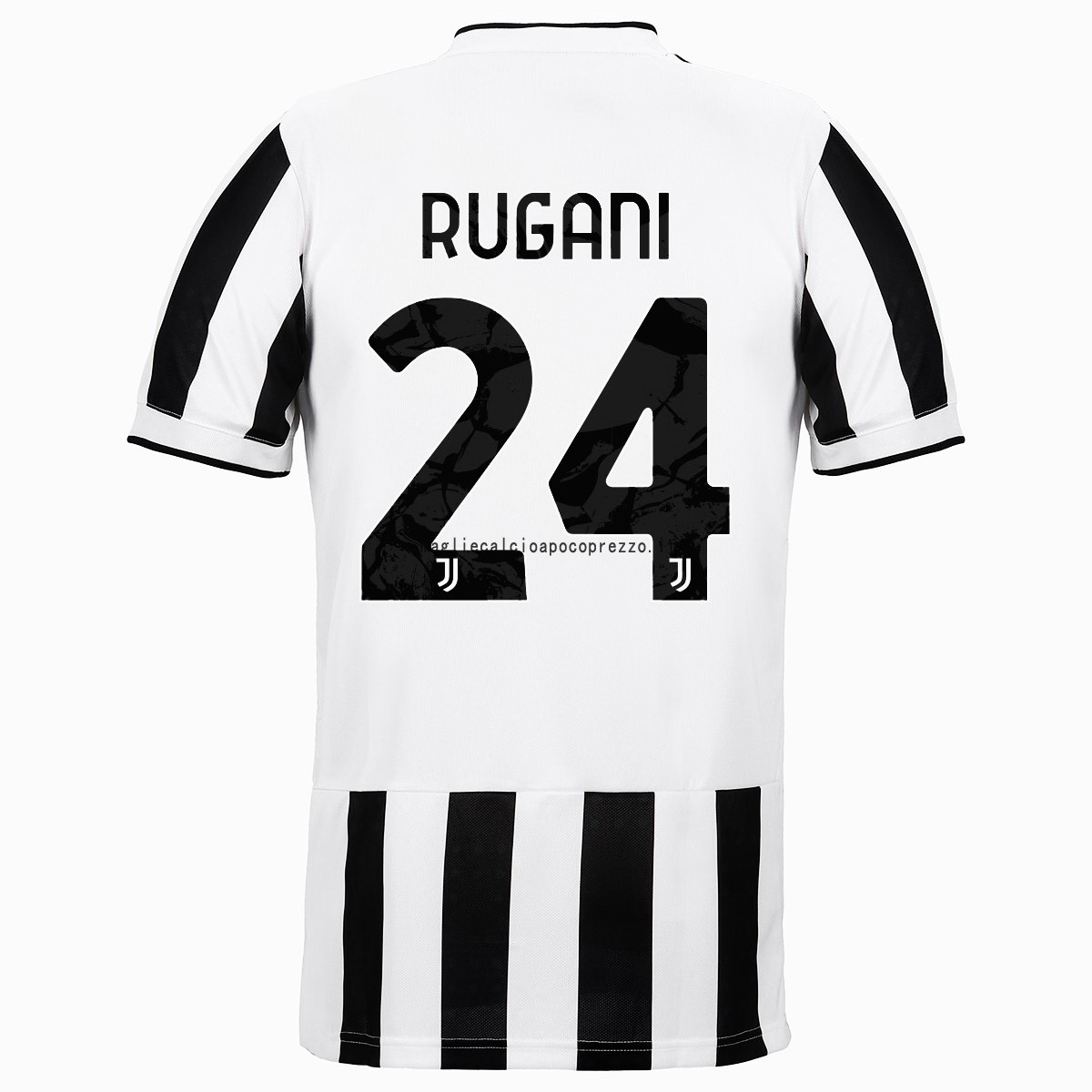 NO.24 Rugani Prima Maglia Juventus 2021 2022 Bianco Nero