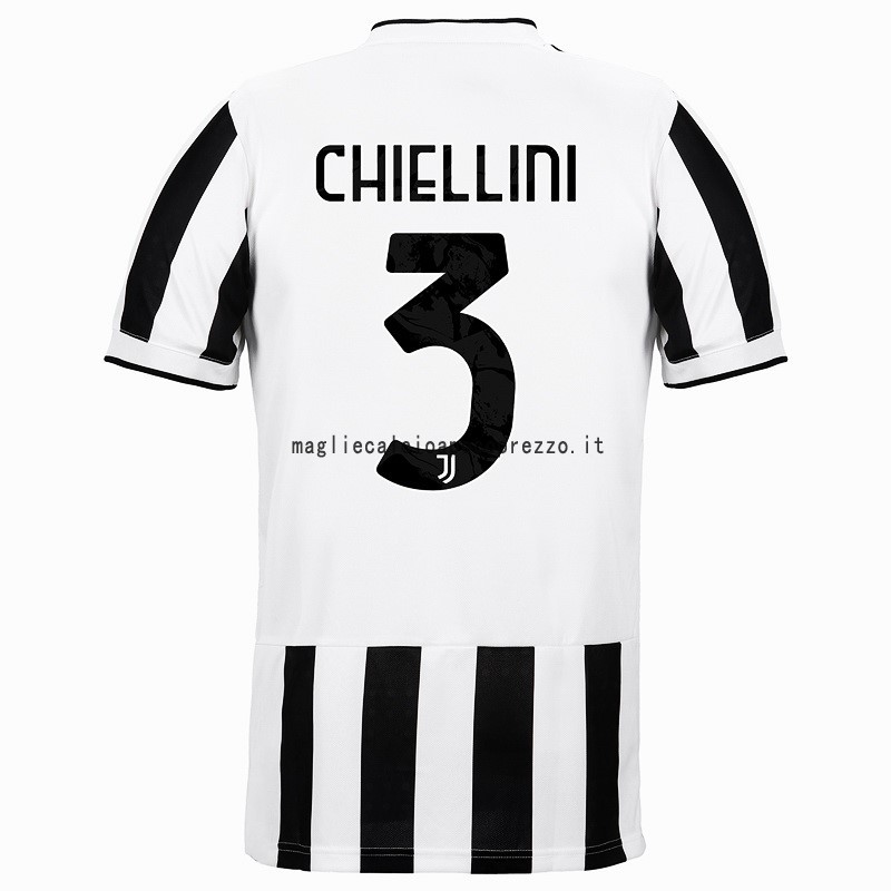 NO.3 Chiellini Prima Maglia Juventus 2021 2022 Bianco Nero