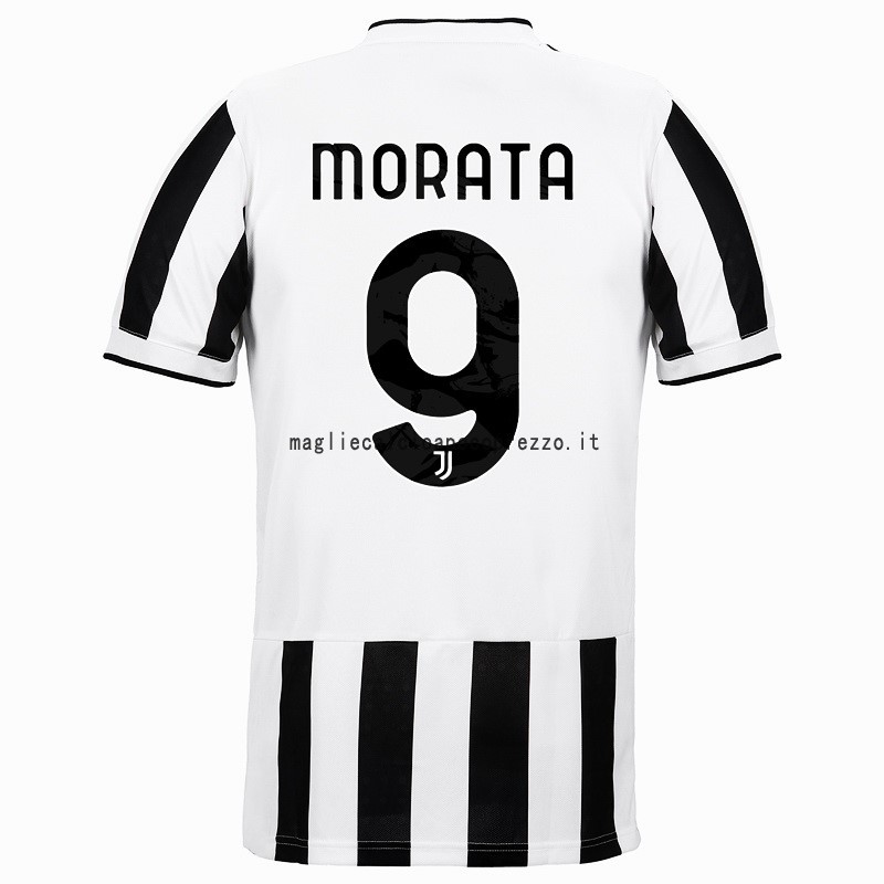 NO.9 Morata Prima Maglia Juventus 2021 2022 Bianco Nero